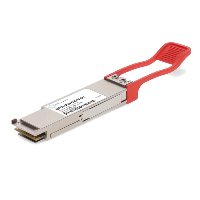 ADVA® Compatible TAA OTU-4-ER4L 100GbE Dual-Rate QSFP28 Transceiver (SMF, 1295nm to 1309nm, 40km w/host FEC, LC, DOM)