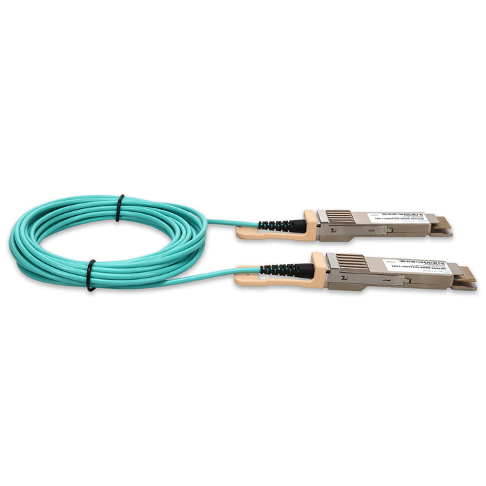 Juniper Networks Compatible TAA 400GBase-AOC QSFP-DD to QSFP-DD Low Power Active Optical Cable (850nm, MMF, 15m)