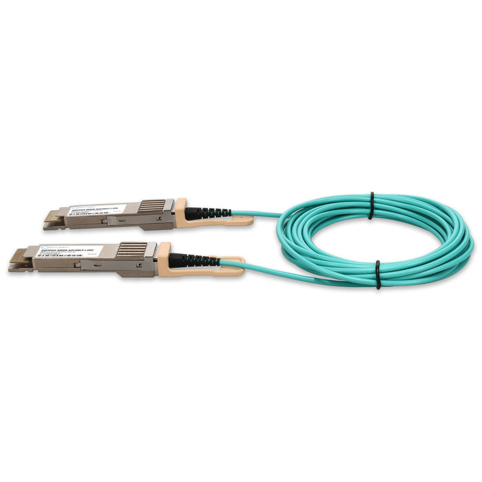 Juniper Networks Compatible TAA 400GBase-AOC QSFP-DD to QSFP-DD Low Power Active Optical Cable (850nm, MMF, 4m)