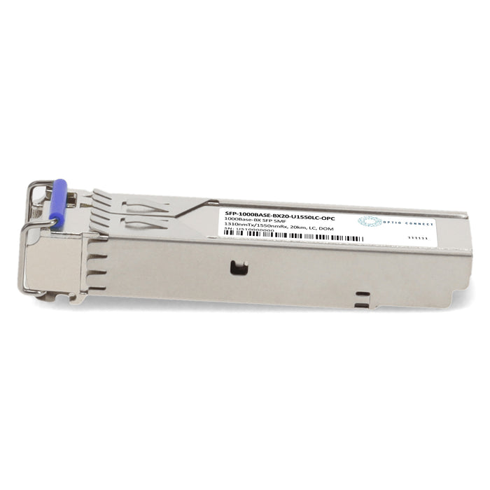 PacketFront® Compatible TAA 1000Base-BX SFP Transceiver (SMF, 1310nmTx/1550nmRx, 20km, LC, DOM)