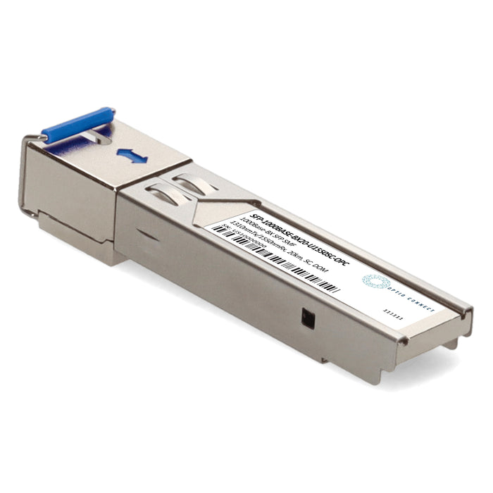 Waystream® PacketFront SFP-1000BASE-BX10-U Compatible TAA 1000Base-BX SFP Transceiver (SMF, 1310nmTx/1550nmRx, 20km, SC, DOM)