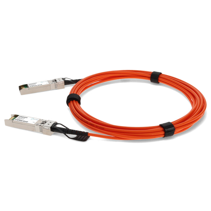 MSA and TAA Compliant 10GBase-AOC SFP+ to SFP+ Orange Active Optical Cable (850nm, MMF, 3.5m)