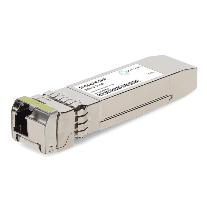 Ciena® Compatible TAA 10GBase-BX SFP+ Transceiver (SMF, 1550nmTx/1490nmRx, 80km, LC, DOM, -40 to 85C)