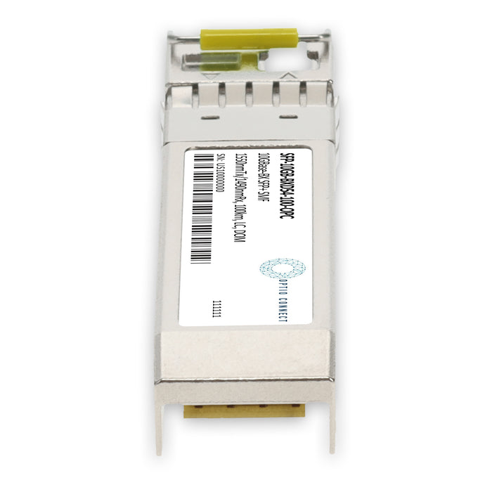 MSA and TAA 10GBase-BX SFP+ Transceiver (SMF, 1550nmTx/1490nmRx, 100km, LC, DOM)