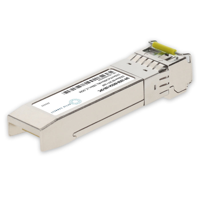 MSA and TAA 10GBase-BX SFP+ Transceiver (SMF, 1550nmTx/1490nmRx, 100km, LC, DOM)