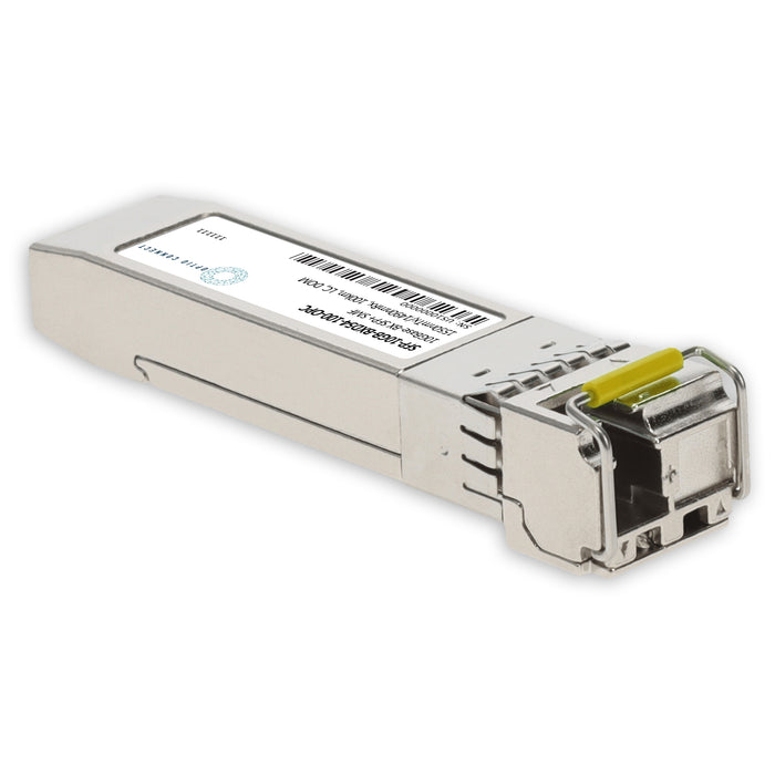 MSA and TAA 10GBase-BX SFP+ Transceiver (SMF, 1550nmTx/1490nmRx, 100km, LC, DOM)