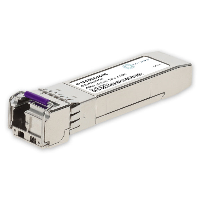 MSA and TAA 10GBase-BX SFP+ Transceiver (SMF, 1490nmTx/1550nmRx, 100km, LC, DOM)