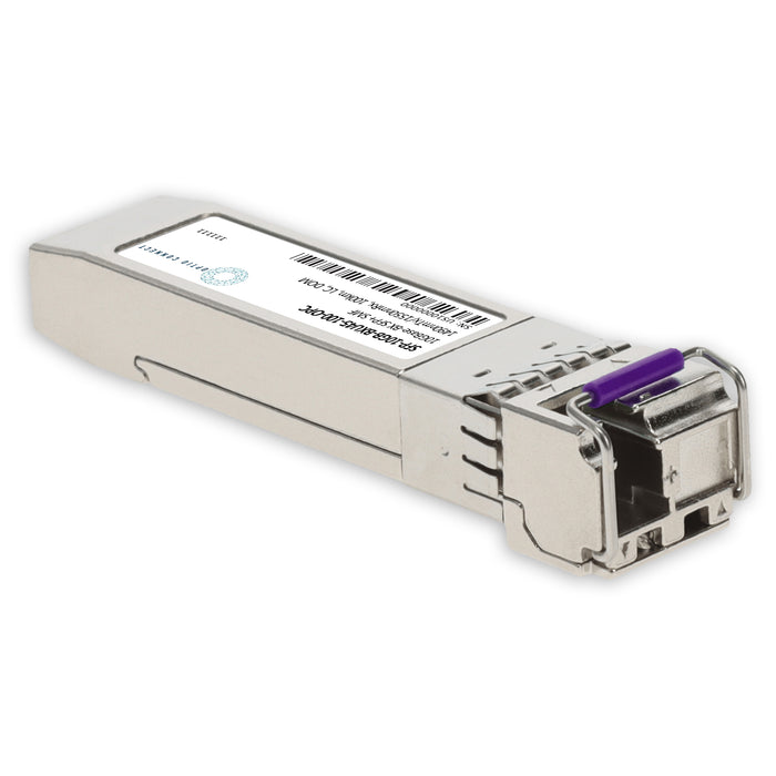 MSA and TAA 10GBase-BX SFP+ Transceiver (SMF, 1490nmTx/1550nmRx, 100km, LC, DOM)