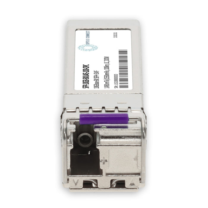 MSA and TAA 10GBase-BX SFP+ Transceiver (SMF, 1490nmTx/1550nmRx, 100km, LC, DOM)