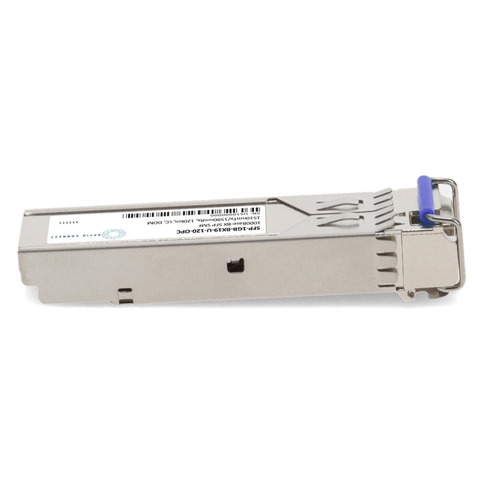 MSA and TAA 1000Base-BX SFP Transceiver (SMF, 1510nmTx/1590nmRx, 120km, LC, DOM)
