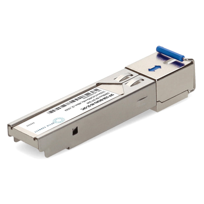 MSA and TAA 1000Base-BX SFP Transceiver (SMF, 1310nmTx/1490nmRx, 40km, SC, DOM)