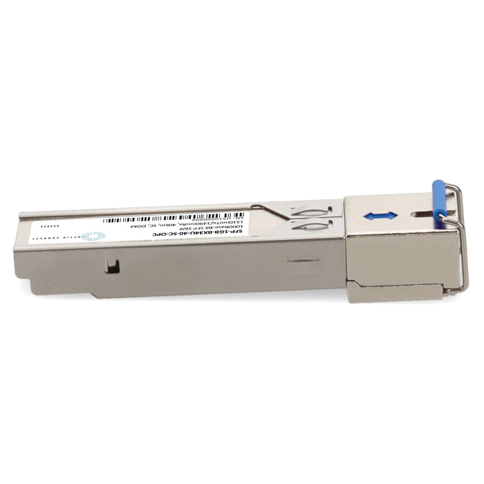 MSA and TAA 1000Base-BX SFP Transceiver (SMF, 1310nmTx/1490nmRx, 40km, SC, DOM)