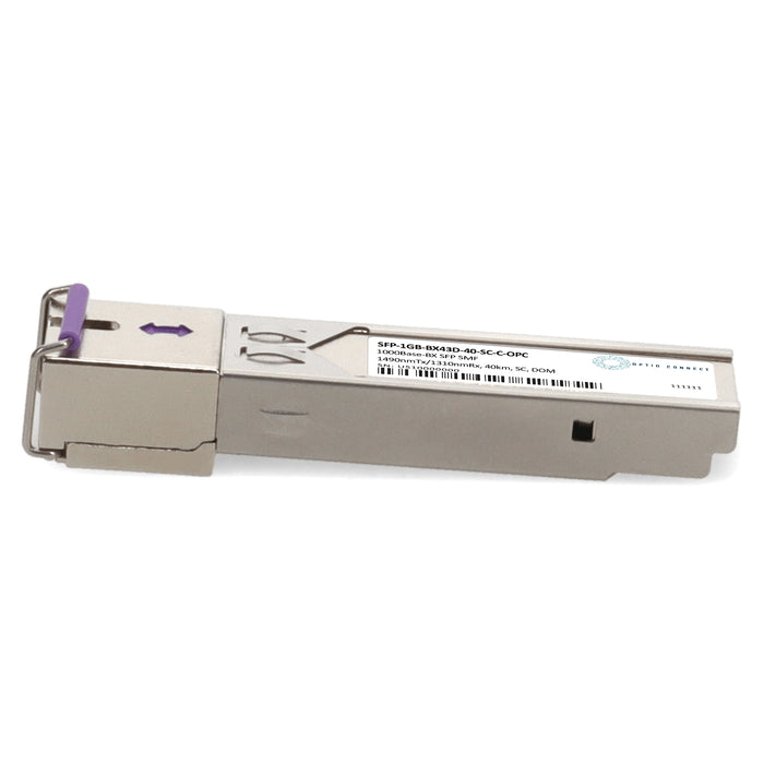 Cisco® Compatible TAA 1000Base-BX SFP Transceiver (SMF, 1490nmTx/1310nmRx, 40km, SC, DOM)