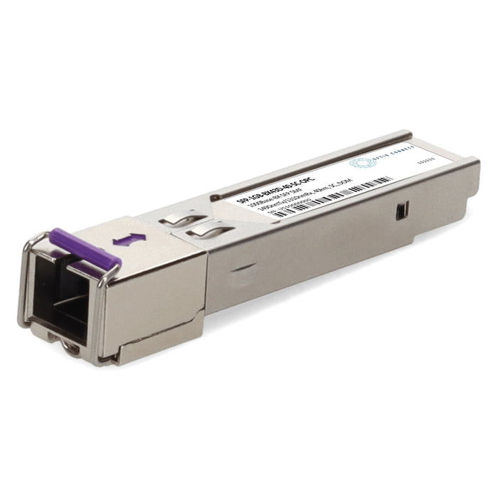 MSA and TAA 1000Base-BX SFP Transceiver (SMF, 1490nmTx/1310nmRx, 40km, SC, DOM)
