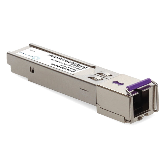 MSA and TAA 1000Base-BX SFP Transceiver (SMF, 1490nmTx/1310nmRx, 40km, SC, DOM)