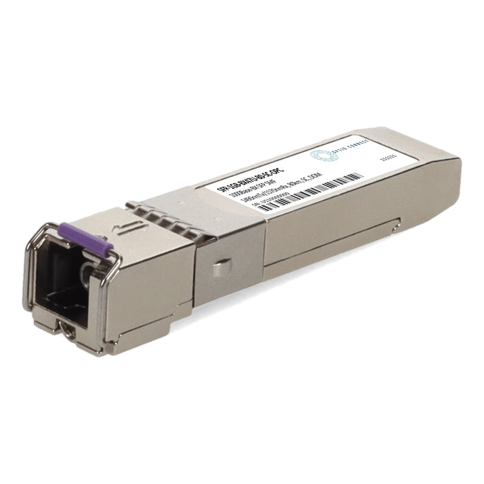 MSA and TAA 1000Base-BX SFP Transceiver (SMF, 1490nmTx/1570nmRx, 80km, SC, DOM)
