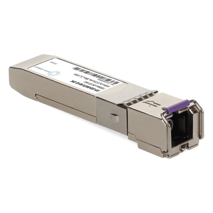 MSA and TAA 1000Base-BX SFP Transceiver (SMF, 1490nmTx/1570nmRx, 80km, SC, DOM)