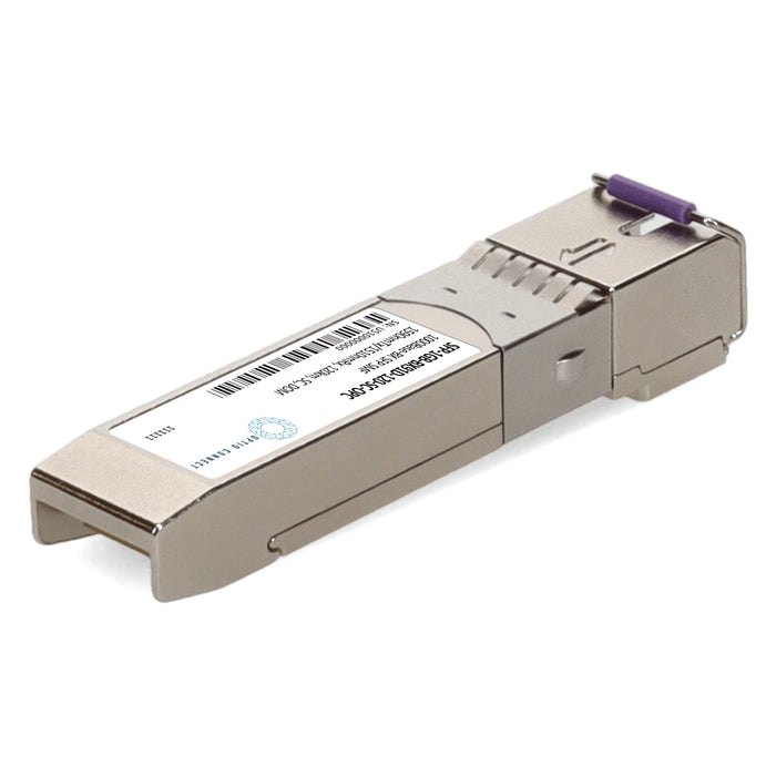 MSA and TAA 1000Base-BX SFP Transceiver (SMF, 1590nmTx/1510nmRx, 120km, SC, DOM)