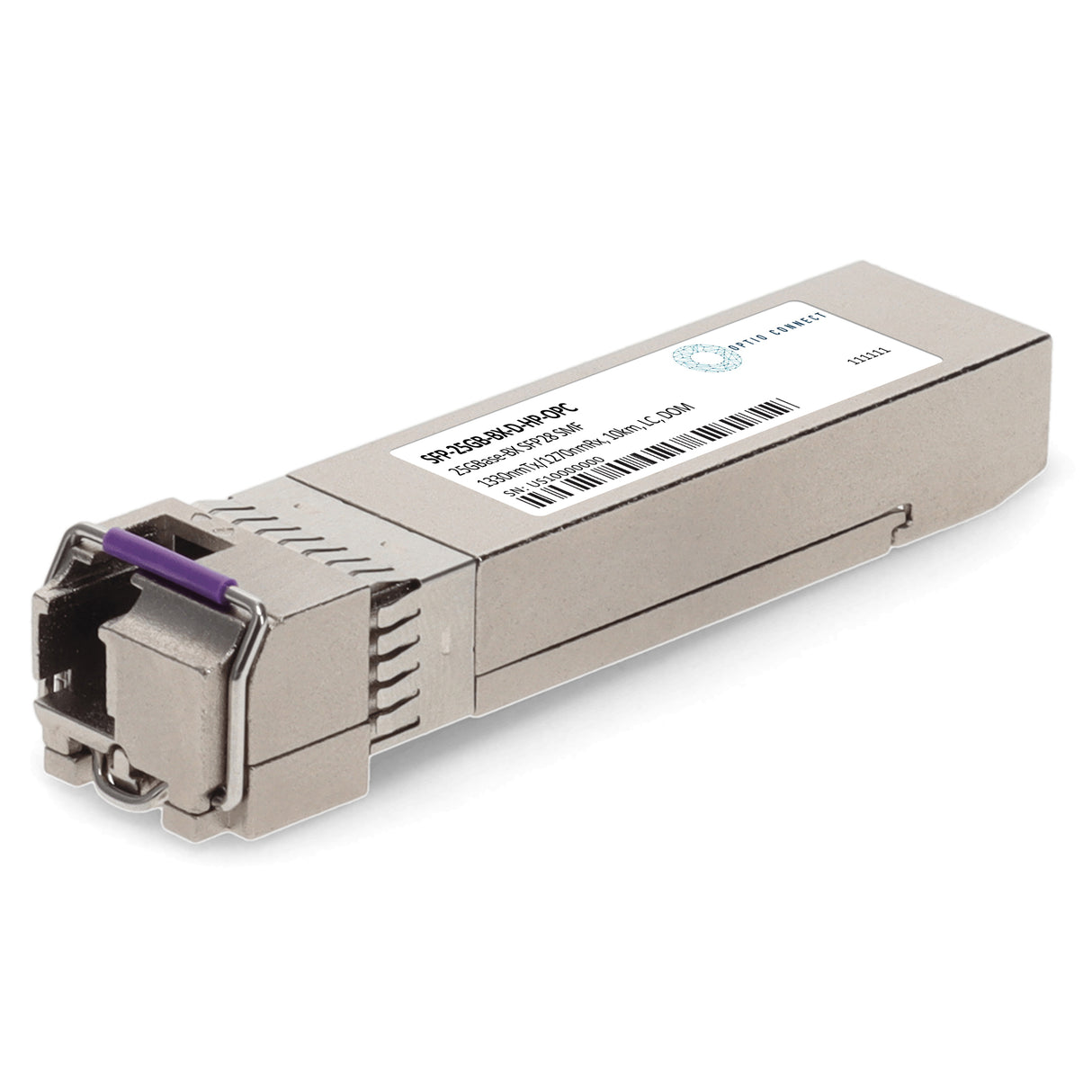 HP® Compatible TAA 25GBase-BX SFP28 Transceiver (SMF, 1330nmTx/1270nmRx, 10km, LC, DOM)