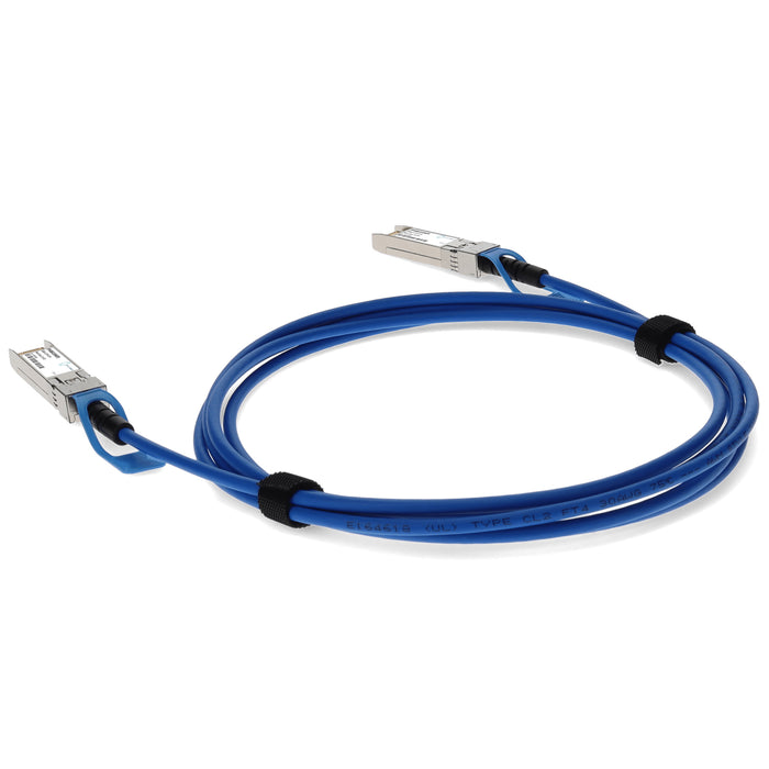 Cisco SFP-H10GB-CU2.5M Compatible TAA Compliant 10GBase-CU SFP+ Blue Direct Attach Cable (Passive Twinax, 2.5m)