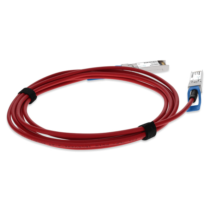 Cisco SFP-H10GB-CU2.5M Compatible TAA Compliant 10GBase-CU SFP+ Red Direct Attach Cable (Passive Twinax, 2.5m)