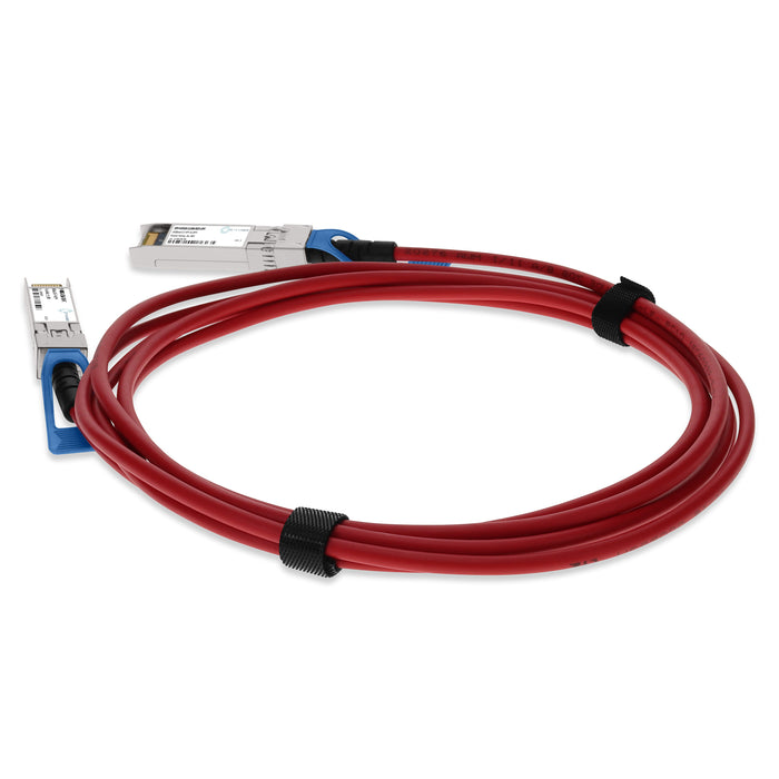 Cisco SFP-H10GB-CU3M Compatible TAA Compliant 10GBase-CU SFP+ Red Direct Attach Cable (Passive Twinax, 3m)