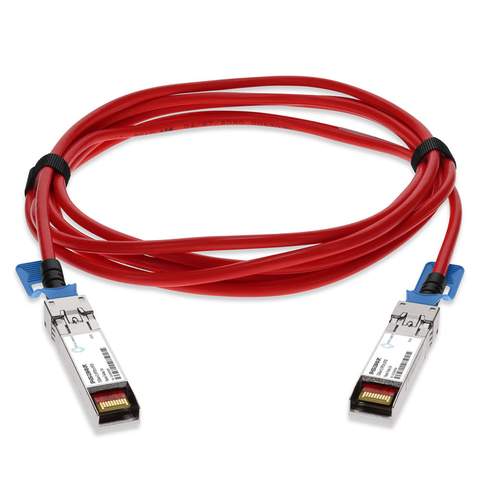 Cisco SFP-H25G-CU3M Compatible TAA Compliant 25GBase-CU SFP28 to SFP28 Red Direct Attach Cable (Passive Twinax, 5m)