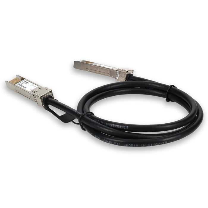 MSA and TAA 50GBase-CU SFP-DD to SFP-DD Direct Attach Cable (Passive Twinax, 2m, 30AWG)