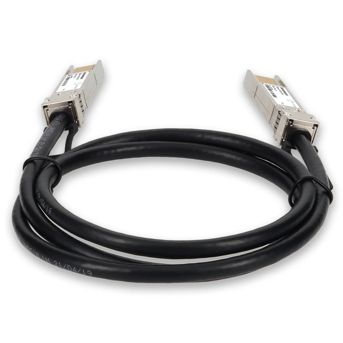 MSA and TAA 50GBase-CU SFP-DD to SFP-DD Direct Attach Cable (Passive Twinax, 2m, 30AWG)