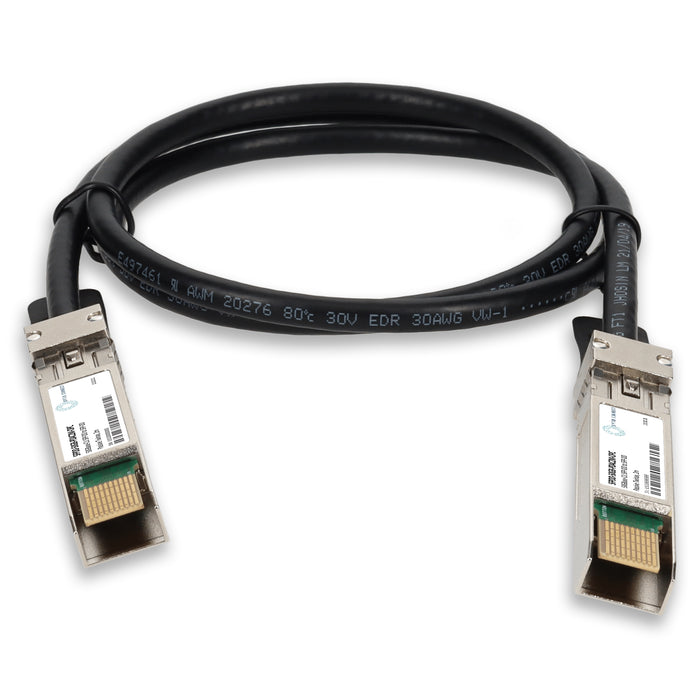 MSA and TAA 50GBase-CU SFP-DD to SFP-DD Direct Attach Cable (Passive Twinax, 2m, 30AWG)