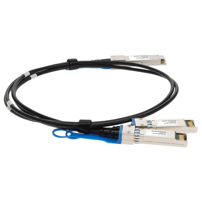 Solarflare SOLR-QSFP2SFP-1MP Compatible TAA Compliant 20GBase-CU QSFP+ to 2xSFP+ Direct Attach Cable (Passive Twinax, 1m)