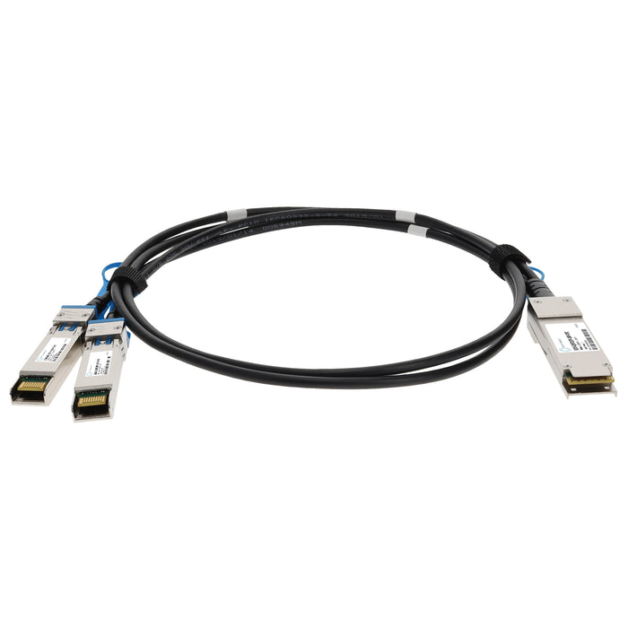 Solarflare SOLR-QSFP2SFP-1MP Compatible TAA Compliant 20GBase-CU QSFP+ to 2xSFP+ Direct Attach Cable (Passive Twinax, 1m)