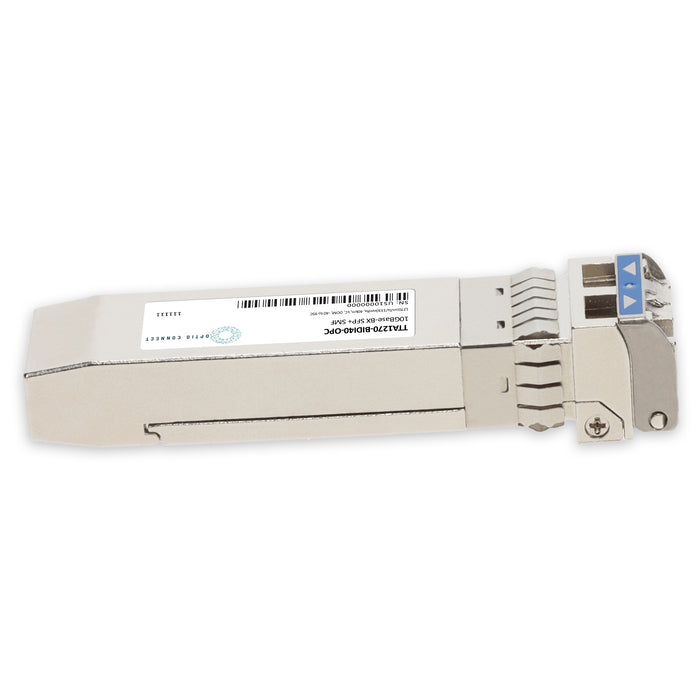 Commscope® TTA1270-BIDI40 Compatible TAA 10GBase-BX SFP+ Transceiver (SMF, 1270nmTx/1330nmRx, 40km, LC, DOM, -40 to 95C)