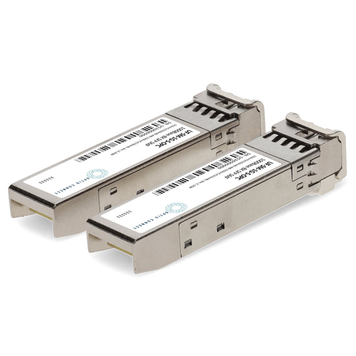 1 Pair of Ubiquiti® UF-SM-1G-S Compatible TAA 1000Base-BX SFP Transceiver (SMF, 1310nmTx/1550nmRx and 1550nmTx/1310nmRx, 3km, LC, DOM)