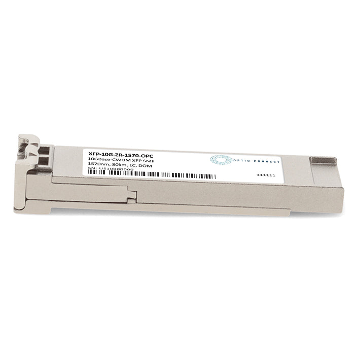 Cisco® XFP-10G-ZR-1570 Compatible TAA 10GBase-CWDM XFP Transceiver (SMF, 1570nm, 80km, LC, DOM)