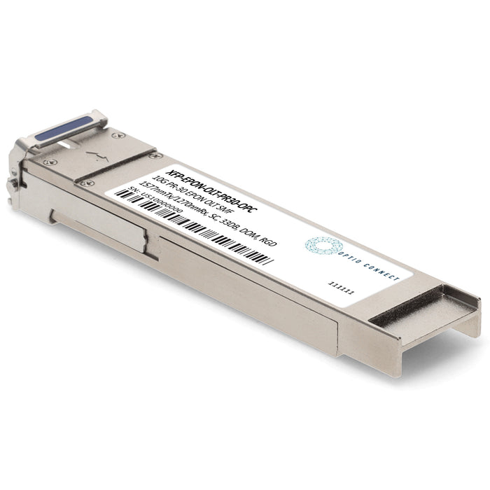 MSA and TAA 10GBase-OLT XFP Transceiver (SMF, 1577nmTx/1270nmRx, 20km, SC, DOM)
