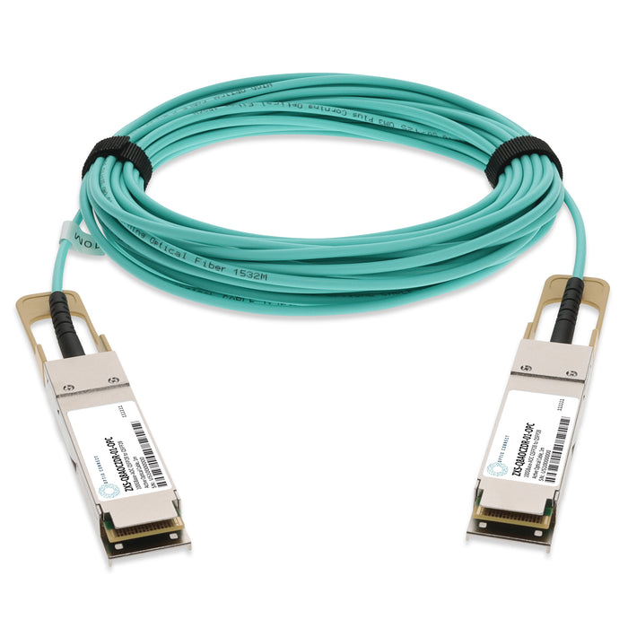 Infinera ZXS-Q8AOCZDR-01 Compatible TAA 100GBase-AOC QSFP28 Active Optical Cable (850nm, MMF, 1m)